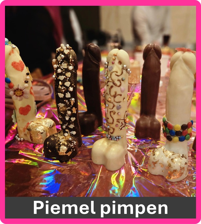 vrijgezellenfeest verjaardag piemel pimpen cocktail workshop karaoke erotisch uitje vriendinnen dag Amsterdam Amersfoort Arnhem Eindhoven Maastricht Nijmegen Tilburg Utrecht